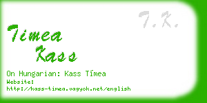 timea kass business card
